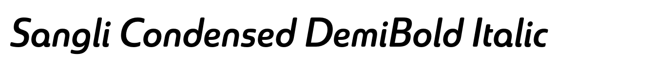 Sangli Condensed DemiBold Italic